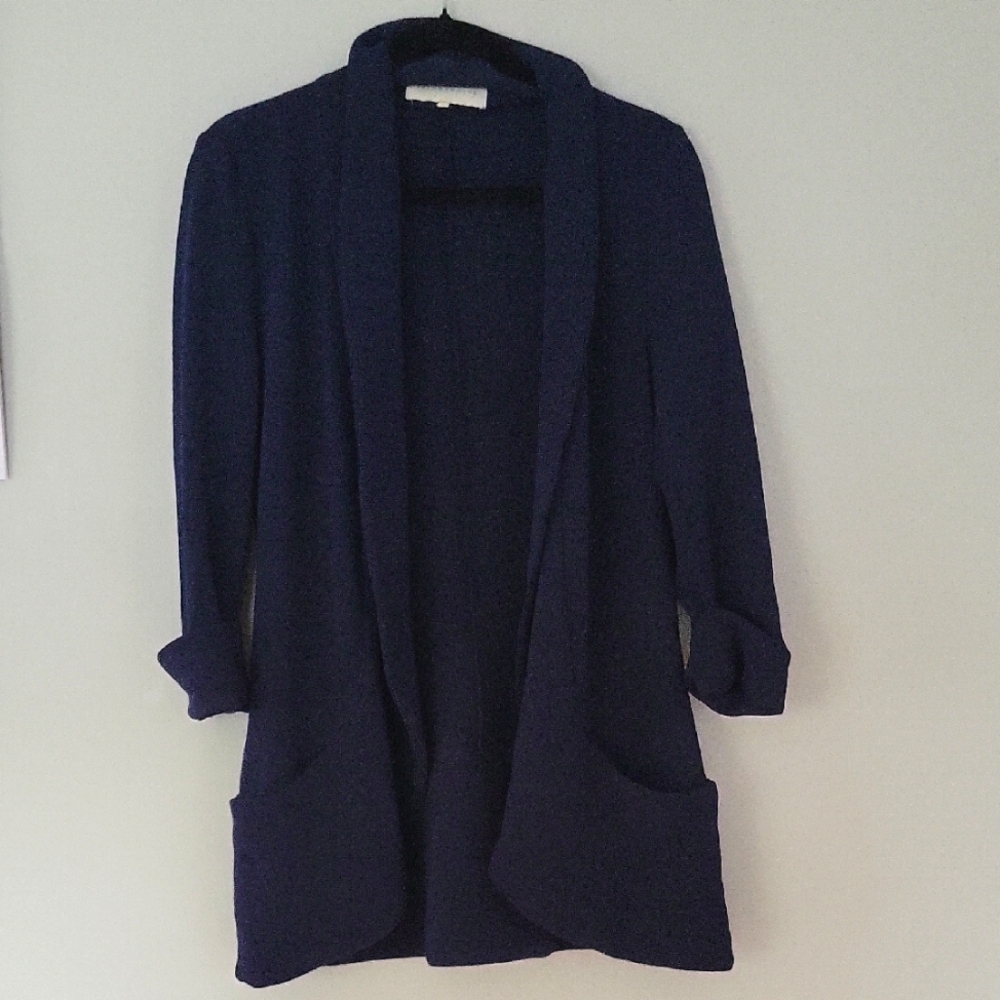 Navy Open-Front Women’s Cardigan Sweater